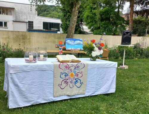 Christi Himmelfahrts-Gottesdienst im Remagener Pfarrgarten