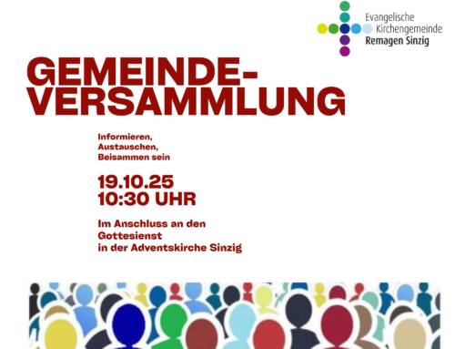 Gemeindeversammlung am 19. Oktober